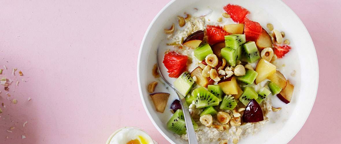 Davosgrød (kold havregrød med yoghurt)